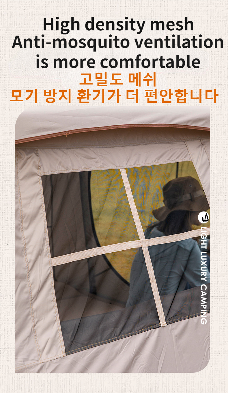 Cheap Goat Tents Outdoor Automatic Tent 150D Oxford Cloth Portable 3 4 Persons Fast Build Camping Tent With Door Awning Tarp   